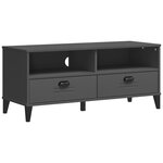 vidaXL Meuble TV VIKEN gris anthracite bois de pin solide