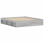 vidaXL Cadre de lit sonoma gris 180x200 cm super king