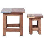 vidaXL Tables gigognes 2 Pièces Bois de récupération massif