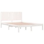 vidaXL Cadre de lit sans matelas blanc 160x200 cm bois de pin massif