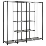 vidaXL Garde-robe avec 4 compartiments Gris 175x45x170 cm