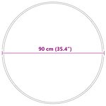 Tapis shaggy vidaXL avec dos en latex Marron ø90 cm