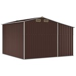 vidaXL Abri de jardin marron 277x279x179 cm acier galvanisé