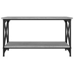 vidaXL Table basse Sonoma gris 80x45x45 cm Bois d'ingénierie et fer