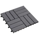 vidaXL Carreaux de terrasse 20Pièces Délavage gris 30x30 cm Acacia solide