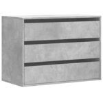 vidaXL Commode d'angle gris béton 80x41x58 cm bois d'ingénierie