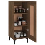 vidaXL Buffet Chêne marron 34 5x34x90 cm Bois d'ingénierie