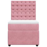 vidaXL Sommier à lattes de lit et matelas Rose 80x200 cm Velours