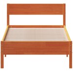 vidaXL Cadre de lit sans matelas cire marron 100x200cm bois pin massif