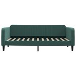 vidaXL Lit de jour avec gigogne sans matelas vert foncé 90x200 cm