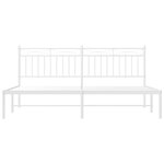 vidaXL Cadre de lit métal sans matelas et tête de lit blanc 183x213 cm