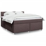 vidaXL Sommier à lattes de lit avec matelas Marron foncé 180x200 cm