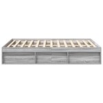 vidaXL Cadre de lit sans matelas sonoma gris 160x200 cm