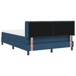 Lit à ressort vidaXL avec matelas bleu 140x190 cm tissu