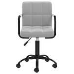 vidaXL Chaises pivotantes à manger lot de 4 gris clair velours