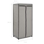 vidaXL 2 Pièces Garde-robes Gris 75x50x160 cm