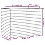 vidaXL Jardinière 90x60x72 cm bois de pin imprégné
