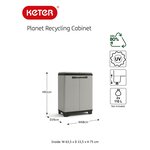 Keter Armoire de recyclage Planet gris et noir
