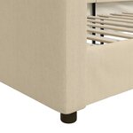 vidaXL Lit de repos sans matelas crème 80x200 cm tissu