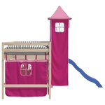 vidaXL Rideaux pour lit mezzanine avec tour rose polyester