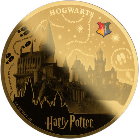 Pièce de monnaie en Or 25 Dollars g 0.155 (1/200 oz) Millésime 2024 Harry Potter Gold Collection 2024 HOGWARTS