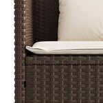 vidaXL Banc de jardin avec coussins marron résine tressée