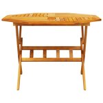Ensemble de salle à manger de jardin 5 pièces en bois massif d'acacia
