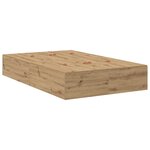 Cadre de lit de rangement vidaXL Artisan Chêne 120x200 cm