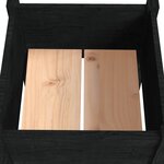 vidaXL Jardinières d'extérieur 2Pièces Noir 40x40x70cm Bois de pin massif