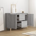 vidaXL Buffet Sonoma gris 101x35x70 cm Bois d'ingénierie