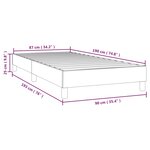 vidaXL Cadre de lit Gris foncé 90x190 cm Tissu