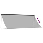vidaXL Auvent rétractable anthracite 350x150 m tissu et acier