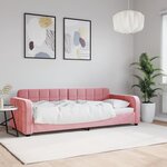 vidaXL Lit de repos rose 80x200 cm velours