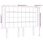 vidaXL Tête de lit à LED Noir 147x16x118/128 cm Velours