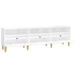 vidaXL Meuble TV blanc brillant 150x30x44 5 cm bois d'ingénierie