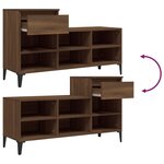 vidaXL Armoire à chaussures Chêne marron 102x36x60cm Bois d'ingénierie