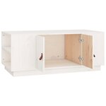 vidaXL Table basse Blanc 100x50x41 cm Bois massif de pin