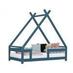Lit cabane enfant TAHUKA 140 x 200 vert pétrole