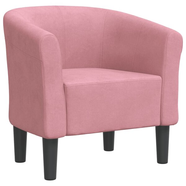 vidaXL Fauteuil cabriolet rose velours