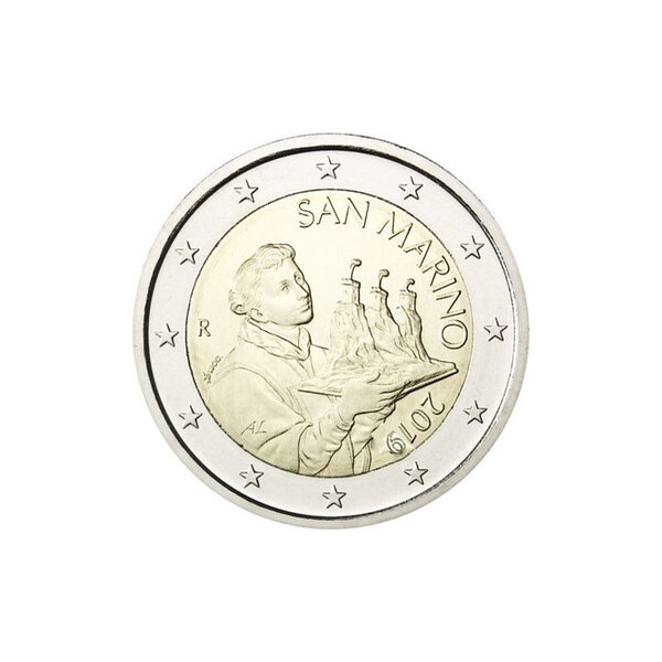 Monnaie 2 euros face commune saint marin 2019