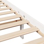 vidaXL Cadre de lit sans matelas blanc 150x200 cm bois de pin massif