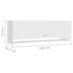 vidaXL Garde-robe blanc 100x32 5x35 cm bois d'ingénierie