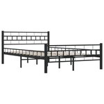 vidaXL Cadre de lit sans matelas noir acier 120x200 cm