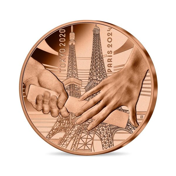 Monnaie de 1/4€ Jeux Olympiques de Paris 2024 - Handover - De Tokyo à Paris