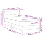 lit à ressort vidaXL avec matelas vert foncé 80x200 cm en velours