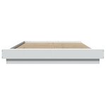 vidaXL Cadre de lit sans matelas blanc 140x190 cm