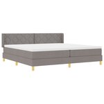 Lit à ressorts vidaXL avec matelas taupe 200x200 cm en tissu