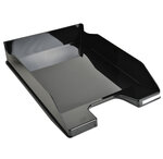 Corbeille À Courrier Combo Midi Office - Noir Brillant - X 6 - Exacompta