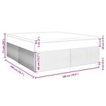 vidaXL Sommier à lattes de lit avec matelas Crème 180x200 cm Tissu