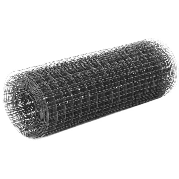 vidaXL Grillage acier avec revêtement en PVC 25x0 5 m gris